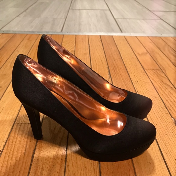 Nina Shoes - NINA Pumps Black Satin 8.5